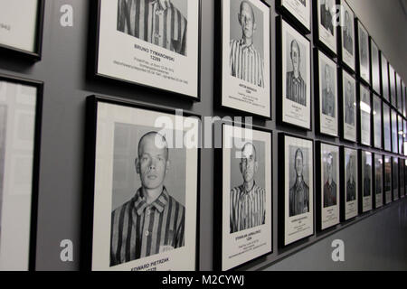 Auschwitz, Malopolskie / Pologne - 04 févr. 2018 : Auschwitz Birkenau, camp de concentration et d'extermination nazis. Banque D'Images