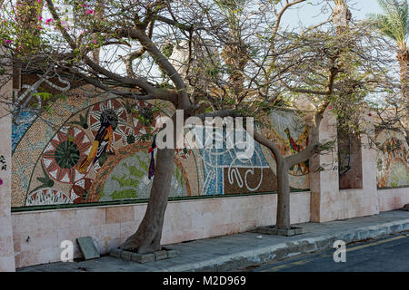 Les muraux colorés à Jeddah, Arabie saoudite. Banque D'Images