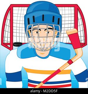 Le joueur de hockey sur terrain Illustration de Vecteur