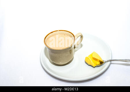Bulletproof cétogène café avec du beurre pour programme de perte de poids et de gras Banque D'Images