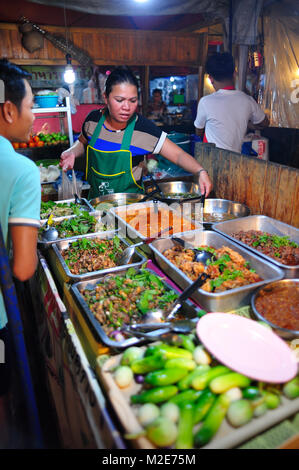 Marché nocturne de Jomtien Pattaya Thaïlande Banque D'Images