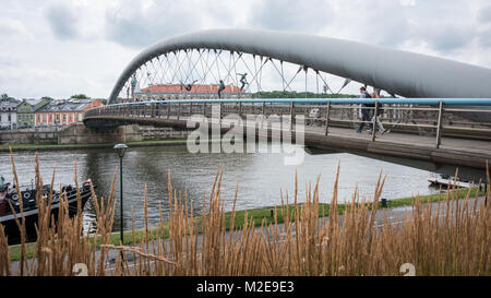 Pont Bernatka, Cracovie, Pologne Banque D'Images