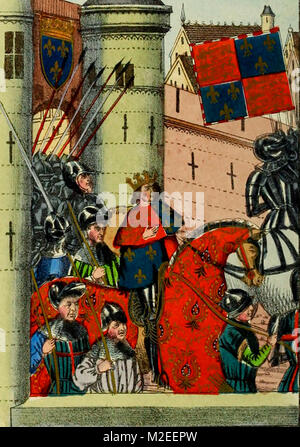 Le roi Richard II, fixant sur son invasion de l'Irlande Banque D'Images