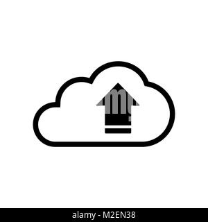 Télécharger Cloud icône sur fond blanc Illustration de Vecteur