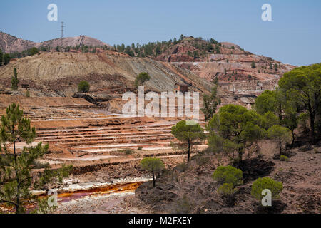 Des mines historiques de Rio Tinto dans la province de Huelva, Andalousie, Espagne Banque D'Images