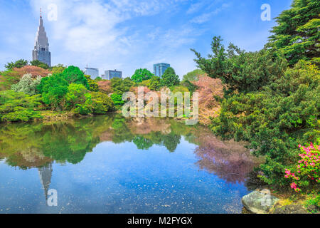 Jardin japonais à Shinjuku Banque D'Images