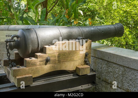 Singapour, Fort Canning Park, 9 Pound Cannon Banque D'Images