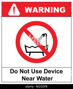Panneau d'interdiction ne pas utiliser d'eau du robinet Image ...