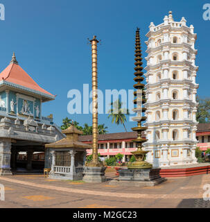 Shri Mahalsa temple indien de Goa, Inde. Banque D'Images