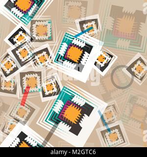 Abstract pattern géométrique transparente dans le suprématisme style art Illustration de Vecteur