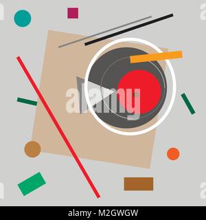 La composition vectorielle de formes géométriques sur un fond blanc Illustration de Vecteur