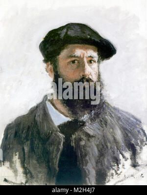 CLAUDE MONET (1906-1957) peintre français. Self Portrait 1886. Banque D'Images