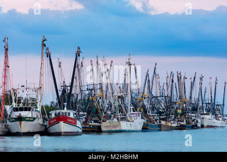 Les crevettiers commerciaux amarré sur l'île de San Carlos, Ft Myers, Floride, USA Banque D'Images