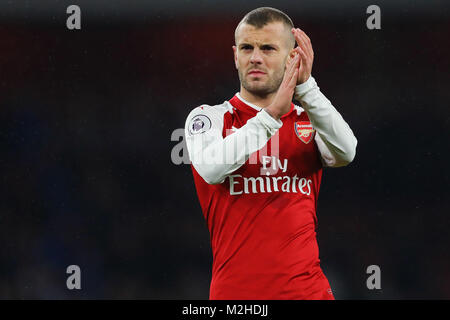 Jack Wilshere d'Arsenal - Everton v Arsenal, Premier League, Emirates Stadium, Londres - 3 février 2018. Banque D'Images
