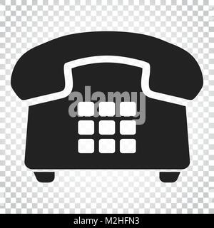 Icône vecteur téléphone. Old vintage symbole téléphone illustration. Concept d'affaires simples sur fond isolé pictogramme. Illustration de Vecteur