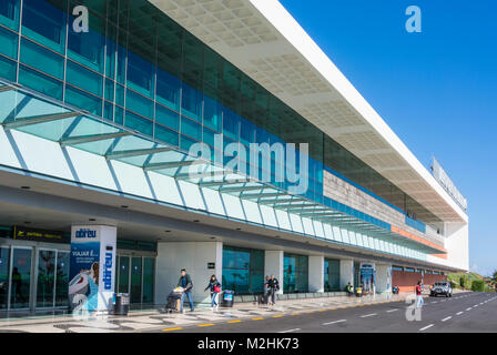 Madère Madère portugal extérieur de l'aéroport de Funchal, Cristiano Ronaldo l'Aéroport International de Madère Funchal portugal Europe de l'UE Banque D'Images