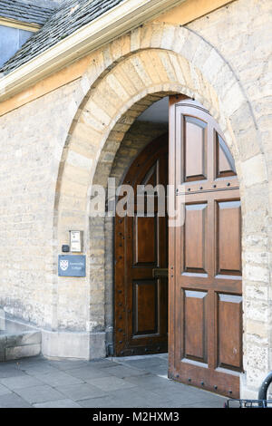 Entrée de Somerville collgege sur le chemin Woodstock à l'université d'Oxford, en Angleterre. Banque D'Images