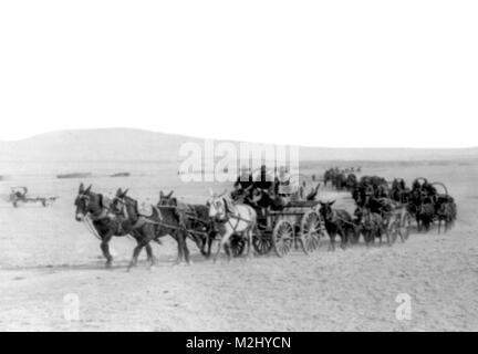 Expédition contre Pancho Villa, 6e Wagon Train d'infanterie, 1916 Banque D'Images