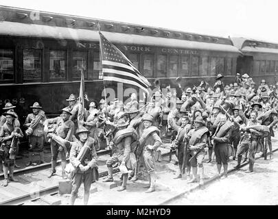 Expédition contre Pancho Villa, 71e d'infanterie de New York, 1916 Banque D'Images