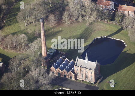 Une vue aérienne du Musée des moteurs de Ryhope, Sunderland Banque D'Images