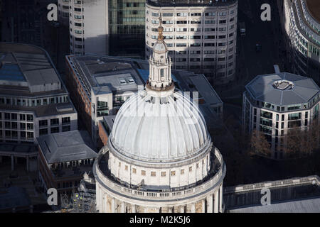 Une vue aérienne de la Cathédrale St Paul, à Londres Banque D'Images