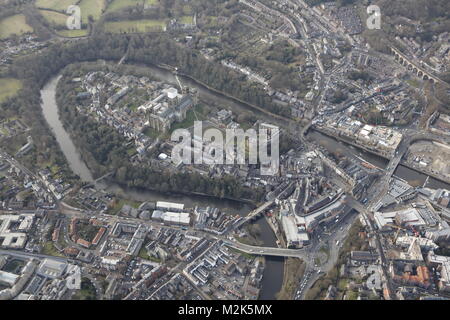 Une vue aérienne de la ville de Durham, Angleterre du Nord-Est Banque D'Images