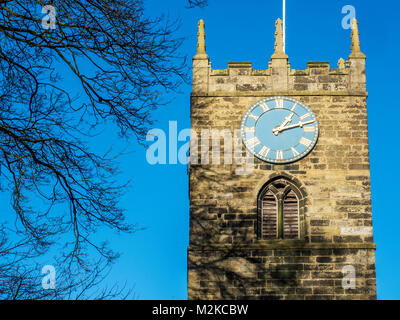 St Michael et toute l'église paroissiale d'Angels à Haworth où Patrick Bronte a été le titulaire de 1820 à 1861 Ouest Yorkshire Angleterre Banque D'Images