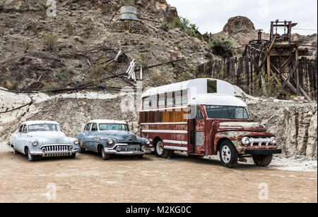 NELSON , USA - 10 juin : Vieille voiture rouillée dans Nelson Nevada ville fantôme le 10 Juin ,2015 Banque D'Images