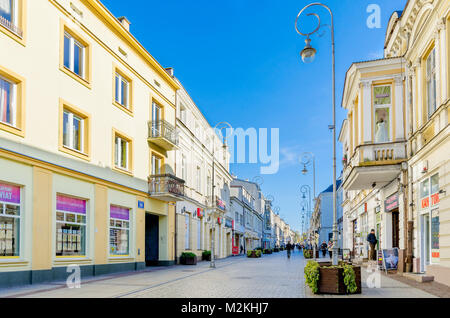 Sienkiewicza street, Kielce, Pologne, voïvodie de Petite-Pologne. L'Europe. Banque D'Images