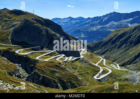 Via Tremola, Passo San Gottardo Banque D'Images