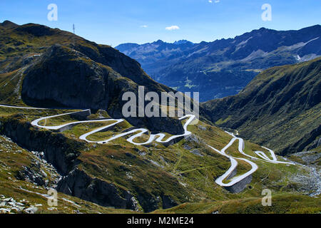 Via Tremola, Passo San Gottardo Banque D'Images