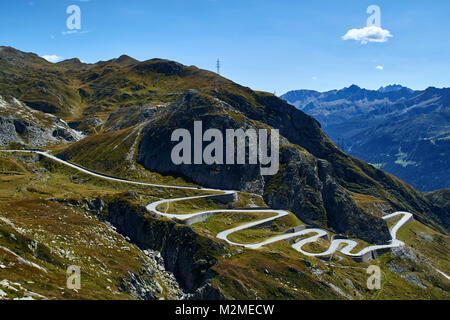 Via Tremola, Passo San Gottardo Banque D'Images