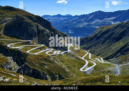 Via Tremola, Passo San Gottardo Banque D'Images