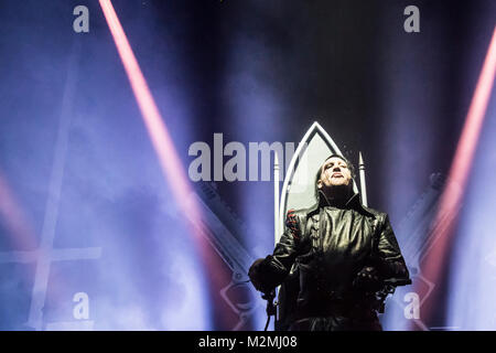 Marilyn Manson effectue au Hollywood Palladium de Los Angeles sur le ciel à l'Envers Tour 2018 Banque D'Images