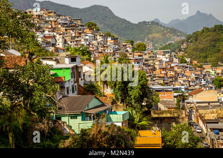 Favela de Rio de Janeiro, Brésil Banque D'Images