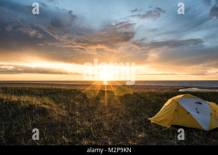 Sondage GPS en parc national. Banque D'Images