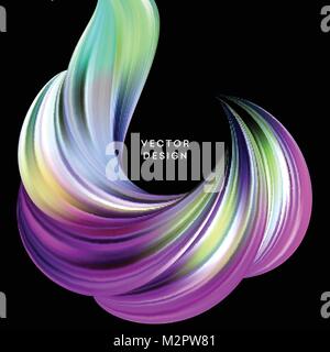 3d abstrait design liquide coloré. Vector illustration Illustration de Vecteur