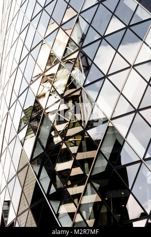 30 St Mary Axe - Londres, Angleterre, Grande-Bretagne - détail, close-up, l'arrière-plan Banque D'Images