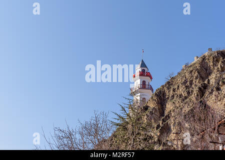 Voir l'historique de la tour de la victoire sur la colline en haut de Goynuk ville de Bolu, Turquie.27 Janvier 2018 Banque D'Images