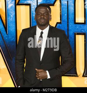 Londres, Royaume-Uni. 8 Février, 2018. Daniel Kaluuya assiste à la panthère noire Première européenne - London, UK (08/02/2018) | dans le monde entier : dpa Crédit photo alliance/Alamy Live News Banque D'Images