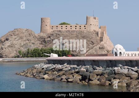 Al Jalali Fort à Muscat, Oman, le 01.10.2017. Dans le monde d'utilisation | Banque D'Images