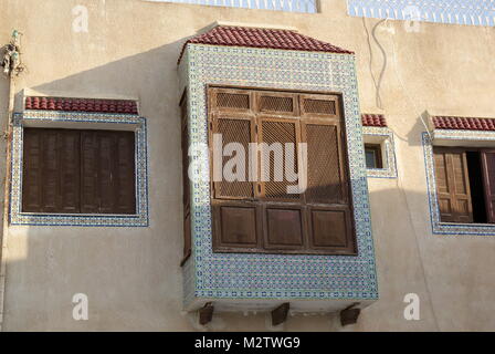 Fenêtre traditionnelle, Kairouan, Tunisie Banque D'Images