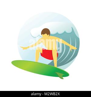 Décor Garçon surf Vector Illustration Graphic Design Illustration de Vecteur