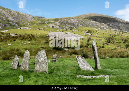 L'Irlande. Cashelkeelty Stone Circle. Péninsule de Beara. Banque D'Images