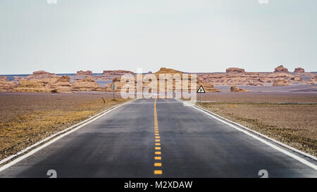 Le parc géologique national Yadan à Gansu Province ville de Dunhuang Banque D'Images