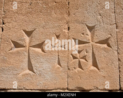 Monastère de Noravank dans le sud de l'Arménie, bas-relief croix sur le mur de l'église, Close up Banque D'Images