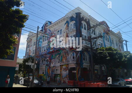 Les rues de San Francisco nous trouver la Mission. Vacances Voyage Arquietectura 30 Juin, 2017. San Francisco. California USA Etats-unis Banque D'Images
