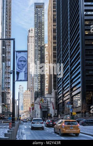 New York/USA 02 JAN 2018 - Vue sur les rues de Manhattan, New York. Banque D'Images