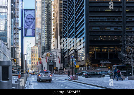 New York/USA 02 JAN 2018 - Vue sur les rues de Manhattan, New York. Banque D'Images