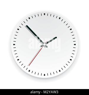 Vector background illustration ronde d'un mur d'horloge sans nombre. temps montre la conception graphique, l'icône montrant environ 2 heures. eps10 Illustration de Vecteur